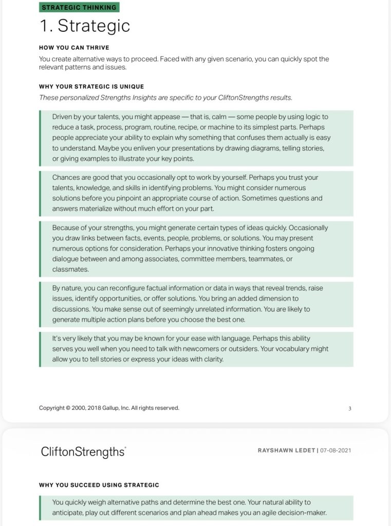 Rayshawn Ledet has strategic thinking